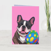 Französische Bulldogge Osterei French Bulldog カード (裏面)