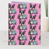 Französische Bulldogge Osterei French Bulldog カード (裏面)