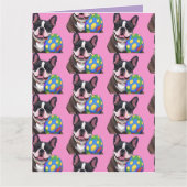 Französische Bulldogge Osterei French Bulldog カード (正面)