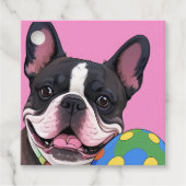 Französische Bulldogge Osterei French Bulldog フェイバータグ (正面)