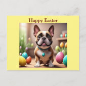 Französische Bulldogge Ostern French Bulldog シーズンポストカード (正面)