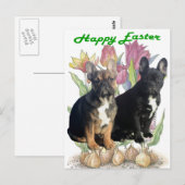 Französische Bulldogge  Ostern French Bulldog ポストカード (正面/裏面)