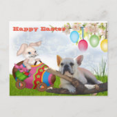 französische Bulldogge Ostern French Bulldog  ポストカード (正面)