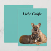 Französische Bulldogge Postkarte 招待状 (正面/裏面)