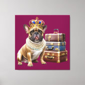 Französische Bulldogge Princess French Bulldog キャンバスプリント (正面)
