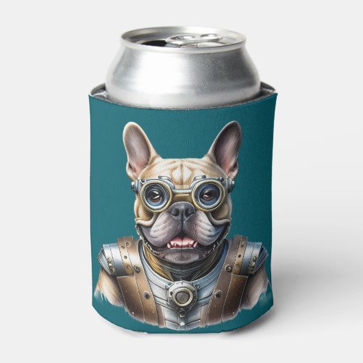 Französische Bulldogge Roboter Vatertag 缶クーラー (缶正面)