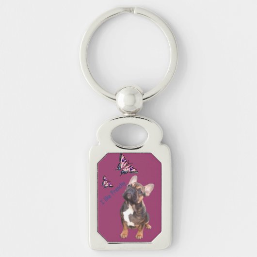 Französische Bulldogge Schlüsselanhänger キーホルダー (正面)