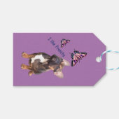  französische Bulldogge Schmetterling  Bulldog  ギフトタグ (正面(横))