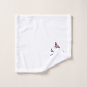 Französische Bulldogge Schmetterling  Bulldog バスタオルセット (ウォッシュタオル)