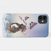 Französische Bulldogge Schmetterling Bulldog Case-Mate iPhoneケース (裏面(横))
