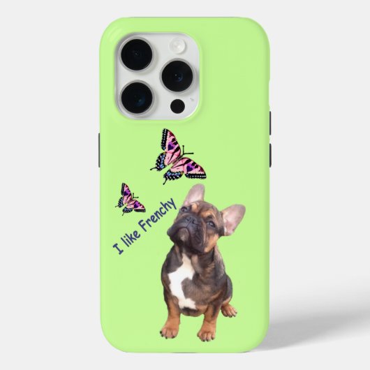 Französische Bulldogge Schmetterling Bulldog Case-Mate iPhoneケース (裏面)