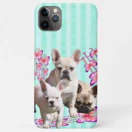 Französische Bulldogge Schmetterling Bulldog iPhone 11 Pro Maxケース
