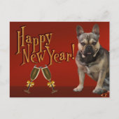  französische Bulldogge Sekt French Bulldog ポストカード (正面)