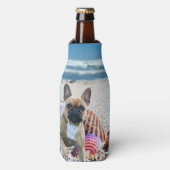 Französische Bulldogge Sommer French Bulldog ボトルクーラー (ボトル正面)
