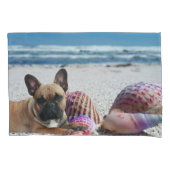 Französische Bulldogge Sommer French Bulldog 枕カバー (正面左)