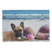 Französische Bulldogge Sommer French Bulldog 枕カバー (正面右)