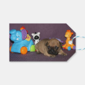 französische Bulldogge Spielzeug French Bulldog ギフトタグ (正面(横))