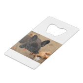 Französische Bulldogge Strand French Bulldog  クレジットカード栓抜き (裏面アングル)
