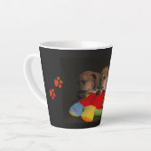Französische Bulldogge Süße Welpen French Bulldog カフェラテマグ (左アングル)