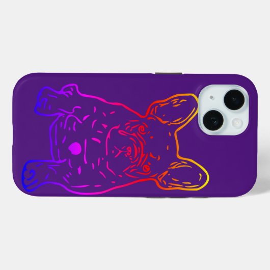 Französische Bulldogge süßer Welpe French Bulldog Case-Mate iPhoneケース (裏面 (横))