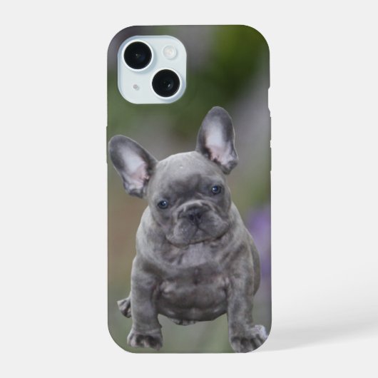 Französische Bulldogge süßer Welpe French Bulldog iPhone 15ケース (裏面)