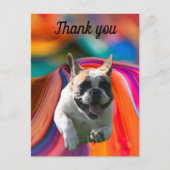 Französische Bulldogge thanks French Bulldog  ポストカード (正面)