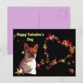 Französische Bulldogge Valentinstag French Bulldog ポストカード (正面/裏面)