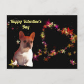 Französische Bulldogge Valentinstag French Bulldog ポストカード (正面)