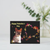 Französische Bulldogge Valentinstag French Bulldog ポストカード (スタンド正面)