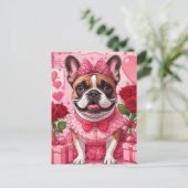 Französische Bulldogge Verliebt French Bulldog ポストカード (スタンド正面)