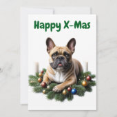 Französische Bulldogge Weihnachten French Bulldog (正面)