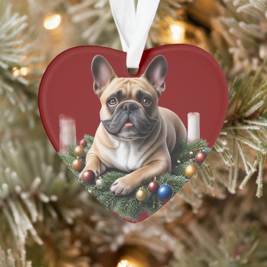 Französische Bulldogge Weihnachten French Bulldog オーナメント (ツリー)