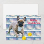 Französische Bulldogge Weihnachten French Bulldog セーブザデート (正面/裏面)
