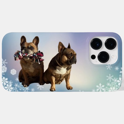 Französische Bulldogge Weihnachten French Bulldog Case-Mate iPhoneケース (裏面 (横))