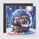 Französische Bulldogge Weihnachten  French Bullog (正面/裏面)