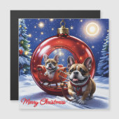 Französische Bulldogge Weihnachten  French Bullog (正面/裏面)