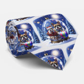 Französische Bulldogge Weihnachten French Bullog ネクタイ (ロール)