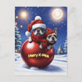 Französische Bulldogge Weihnachten French Bullog ポストカード (正面)