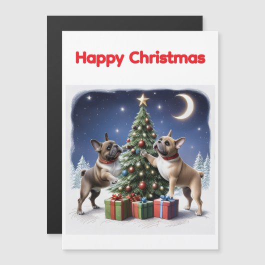 Französische Bulldogge Weihnachtsbaum Bulldog (正面/裏面)