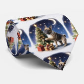 Französische Bulldogge Weihnachtsbaum Bulldog ネクタイ (ロール)