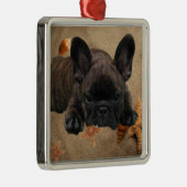 Französische Bulldogge Weihnachtsbaum Ornament メタルオーナメント (右)
