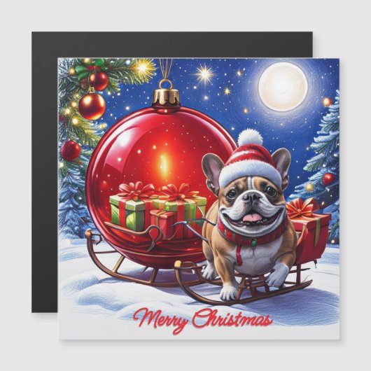 Französische Bulldogge Weihnachtskugel Weihnachten (正面/裏面)