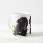 Französische Bulldogge Welpe French Bulldog コーヒーマグカップ (正面左)