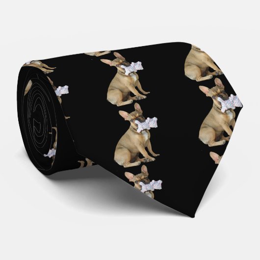 Französische Bulldogge Welpe French Bulldog ネクタイ (ロール)
