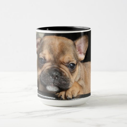 Französische Bulldogge Welpe French Bulldog マグカップ (中央)