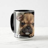 Französische Bulldogge Welpe French Bulldog マグカップ (正面左)