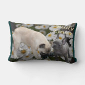 Französische Bulldogge Welpe French Bulldog ランバークッション (裏面)