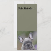 Französische Bulldogge Welpe French Bulldog 招待状 (裏面)