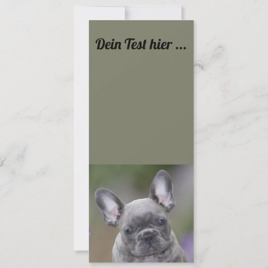 Französische Bulldogge Welpe French Bulldog 招待状 (裏面)
