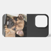 Französische Bulldogge Welpe French Bulldog iPhoneケース (裏面横)